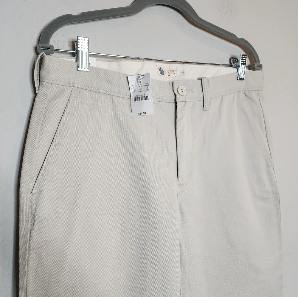 NWT J. Crew Urban Slim‎ Fit Light Beige Chino Pants Men's Size 31×30